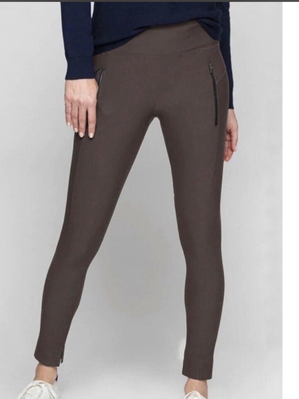 Athleta Stellar High Rise Leggings Pants Sz Small Brown